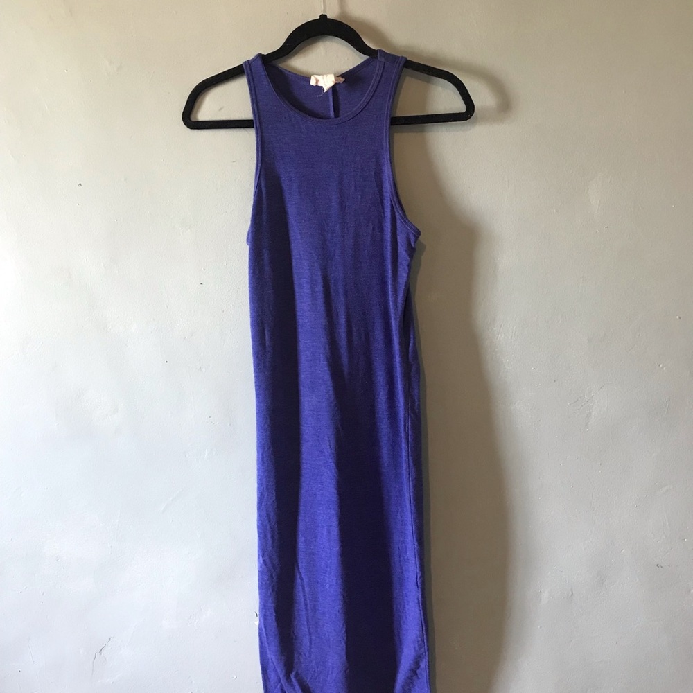 Sleeveless Blue Maxi Dress - Classic Tank Style